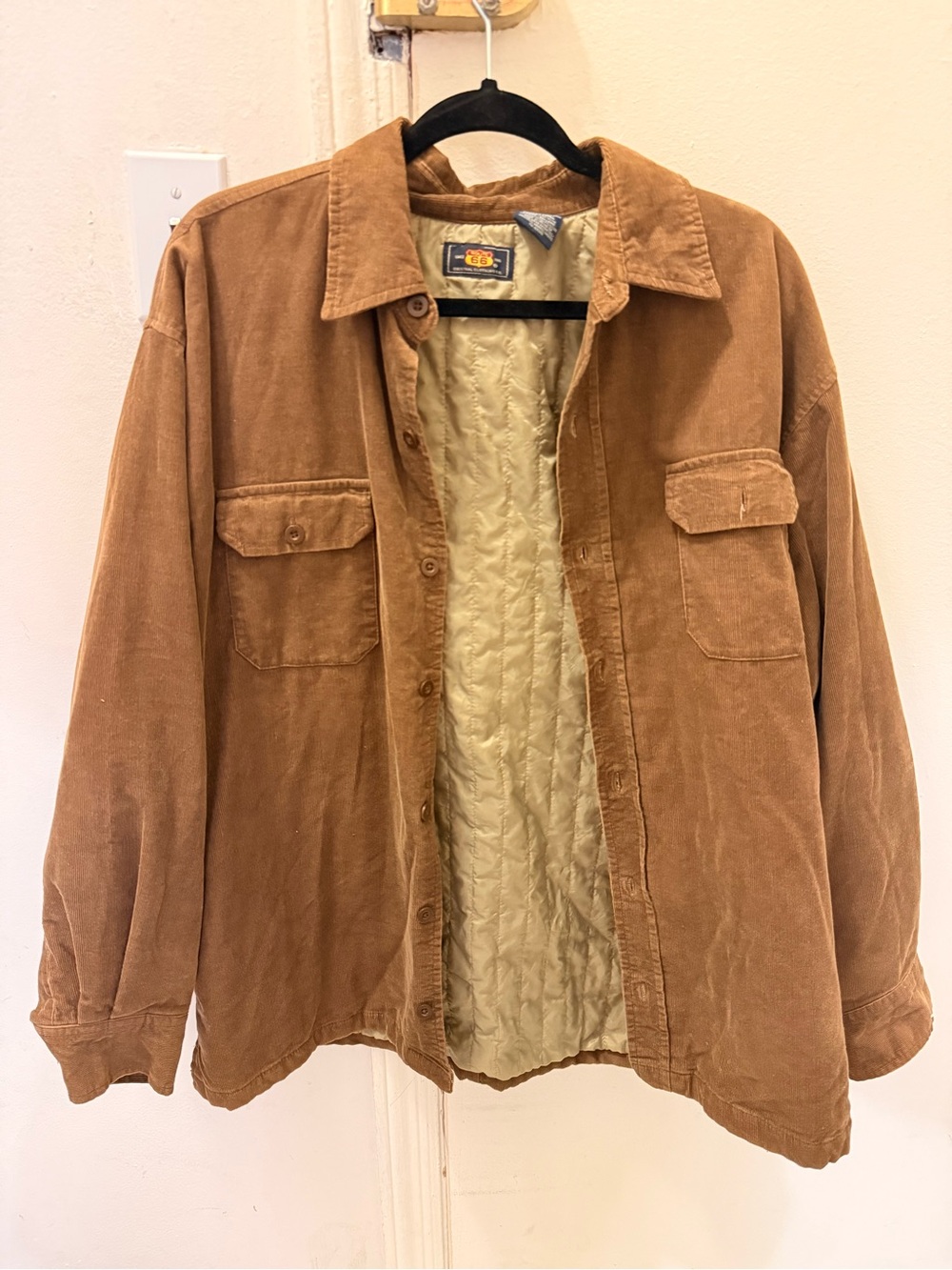 Route 66 Brown Corduroy Quilted-Lined Shirt Jacket